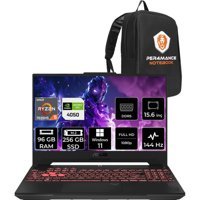 Asus TUF Gaming A15 LP158P376 Harici GeForce RTX 4050 AMD Ryzen 5 7535HS 96 GB Ram 256 GB SSD 15.6 inç Full HD Windows 11 Home Oyuncu Laptop + PER4 Çanta