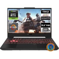 Asus TUF Gaming A15 FA507NV-LP103A5-CNT006 Harici GeForce RTX 4060 AMD Ryzen 5 7535HS 32 GB Ram 512 GB1 TB SSD 15.6 inç Full HD FreeDos Oyuncu Laptop