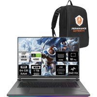 Asus ROG Strix Scar 18 N6100P333 N6100 Harici GeForce RTX 4090 Intel Core i9 14900HX 64 GB Ram 1 TB SSD 18 inç QHD FreeDos Oyuncu Laptop + PER4 Çanta