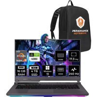 Asus ROG Strix Scar 17 LL023P350 LL023 Harici GeForce RTX 4080 AMD Ryzen 9 7945HX 16 GB Ram 4 TB SSD 17.3 inç QHD Windows 11 Home Oyuncu Laptop + PER4 Çanta