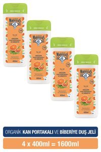 Le Petit Marseillais Güneşli Bahçeler Kan Portakalı Biberiye Aromalı Nemlendirici Duş Jeli 4x400 ml