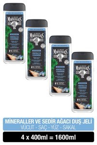 Le Petit Marseillais Refreshing Mineraller Sedir Ağacı Aromalı Nemlendirici Duş Jeli 4x400 ml