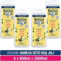 Le Petit Marseillais Vanilyalı Sütü Aromalı Nemlendirici Duş Jeli 4x650 ml
