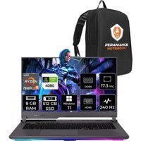 Asus ROG Strix Scar 17 LL063P382 LL063 Harici GeForce RTX 4080 AMD Ryzen 9 7945HX 8 GB Ram 512 GB SSD 17.3 inç QHD Windows 11 Pro Oyuncu Laptop + PER4 Çanta