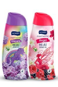 Hobby Fantastic Angel Canlandırıcı Meyveler Enerji Meyveler Aromalı Nemlendirici Duş Jeli 450 ml + Fantastic Unicorn Duş Jeli 450 ml