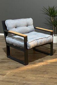 Berta Concept Clinkz Metal İkili Bahçe Koltuğu Beyaz Siyah