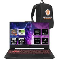 Asus TUF Gaming A15 LP158P330 Harici GeForce RTX 4050 AMD Ryzen 5 7535HS 48 GB Ram 4 TB SSD 15.6 inç Full HD FreeDos Oyuncu Laptop + PER4 Çanta