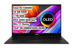 Asus Creator Q540VJ I93050 Harici GeForce RTX 3050 Intel Core i9 13900H 16 GB Ram 1 TB SSD 15.6 inç Full HD Windows 11 Home Oyuncu Laptop