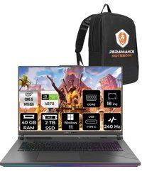 Asus ROG Strix G18 N6092 Harici GeForce RTX 4080 Intel Core i9 14900HX 40 GB Ram 2 TB SSD 18 inç Full HD Windows 11 Home Oyuncu Laptop + PER4 Çanta