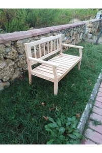 Özel Yapım Ahşap Tekli Bahçe Koltuğu Krem