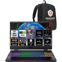 Acer Nitro 5 AN515-58 NHQGAEYP372 Harici GeForce RTX 3070 Intel Core i7 12700H 64 GB Ram 512 GB SSD 15.6 inç Full HD Windows 11 Home Oyuncu Laptop + PER4 Çanta