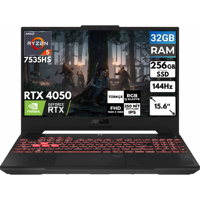Asus TUF Gaming A15 FA507NU-LP157 BT2 Harici GeForce RTX 4050 AMD Ryzen 5 7535HS 32 GB Ram 256 GB SSD 15.6 inç Full HD FreeDos Oyuncu Laptop