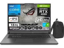 Asus ROG Strix G18 G814JZ-N6023 Harici GeForce RTX 4080 Intel Core i9 13980HX 16 GB DDR5 Ram 2 TB SSD 18 inç QHD Windows 11 Home Oyuncu Laptop + WeblegelsinÇanta