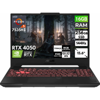 Asus TUF Gaming A15 FA507NU-LP157 BT1 Harici GeForce RTX 4050 AMD Ryzen 5 7535HS 16 GB Ram 256 GB SSD 15.6 inç Full HD FreeDos Oyuncu Laptop
