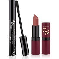 Golden Rose Hacim Veren Maskara Ve Velvet Mat Ruj 1 Makyaj Seti