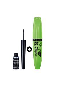 Rımmel London Lyrca Flex Volume Siyah Maskara + Exaggerate Waterproof Eyeliner Makyaj Seti