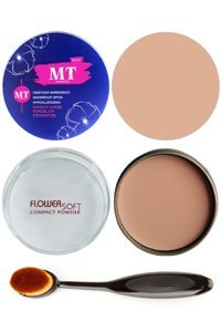 Makeuptime Porselen Fondöten Pudra Ve Kaşık Fırça 212 Esmer Ten Makyaj Seti