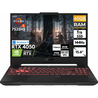 Asus TUF Gaming A15 FA507NU-LP157 BT38 Harici GeForce RTX 4050 AMD Ryzen 5 7535HS 40 GB Ram 1 TB SSD 15.6 inç Full HD Windows 11 Home Oyuncu Laptop