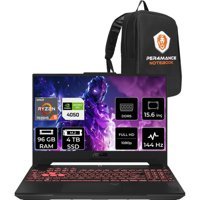 Asus TUF Gaming A15 LP158P340 Harici GeForce RTX 4050 AMD Ryzen 5 7535HS 96 GB Ram 4 TB SSD 15.6 inç Full HD FreeDos Oyuncu Laptop + PER4 Çanta