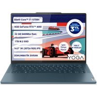 Lenovo Yoga Pro 9 83BU0081TX Harici GeForce RTX 4050 Intel Core i7 13705H 32 GB Ram 1 TB SSD 14.5 inç Full HD FreeDos 2'Si 1 Arada