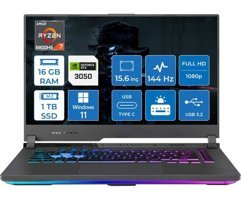 Asus ROG Strix G15 G513RC-HN192007 Harici GeForce RTX 3050 AMD Ryzen 7 6800HS 16 GB Ram 1 TB SSD 15.6 inç Full HD Windows 11 Home Oyuncu Laptop