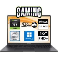 Asus Vivobook 16X K3605ZF-N1017W-02 Harici GeForce RTX 2050 Intel Core i5 12450H 16 GB Ram 1 TB SSD 16 inç Full HD Windows 11 Home Oyuncu Laptop