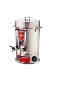 Kahramanlar D-7005 2000 W Çelik Tek Demlikli 160 Bardak Çift Musluklu Çelik Elektrikli Semaver Gri