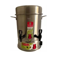 Yonca Çay Vakti 2000 W Çelik Tek Demlikli 120 bardak Çift Musluklu Çelik Elektrikli Semaver İnox