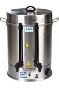 Cvs DN91120 2000 W Çelik Tek Demlikli 120 bardak Çift Musluklu Çelik Elektrikli Semaver İnox