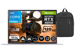 Asus Vivobook 16X K3605VU-N116624 Harici GeForce RTX 4050 Intel Core i5 13500H 48 GB Ram 2 TB SSD 16 inç Full HD Windows 11 Home Oyuncu Laptop + Zetta Çanta