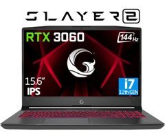 Game Garaj Slayer2 D5 7 3060 C3 Harici GeForce RTX 3060 Intel Core i7 12700H 32 GB Ram 1 TB SSD 15.6 inç Full HD FreeDos Oyuncu Laptop + Çanta