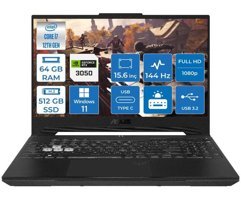 Asus TUF Gaming F15 FX507ZC4-HN00921 Harici GeForce RTX 3050 Intel Core i7 12700H 64 GB Ram 512 GB SSD 15.6 inç Full HD Windows 11 Pro Oyuncu Laptop