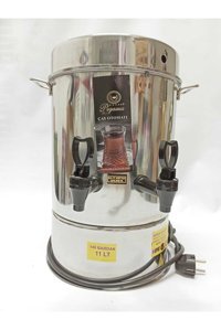 Pegasus 11 lt Su Kapasiteli Çelik Tek Demlikli 40 Bardak Çift Musluklu Çelik Elektrikli Semaver İnox