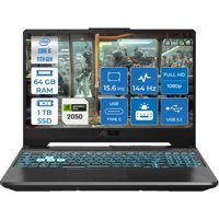 Asus TUF Gaming F15 FX506HF-HN03022 Harici GeForce RTX 2050 Intel Core i5 11400H 64 GB Ram 1 TB SSD 15.6 inç Full HD FreeDos Oyuncu Laptop