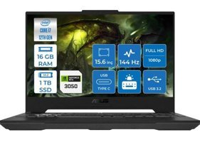 Asus TUF Gaming F15 FX507ZC4-HN00804 Harici GeForce RTX 3050 Intel Core i7 12700H 16 GB Ram 1 TB SSD 15.6 inç Full HD FreeDos Oyuncu Laptop