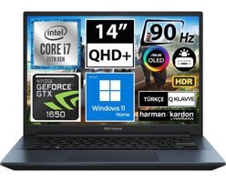 Asus Vivobook K3400PH-KM329W Harici GeForce GTX 1650 Intel Core i7 11370H 16 GB Ram 512 GB SSD 14 inç QHD Windows 11 Home Oyuncu Laptop