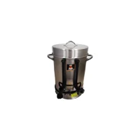 Seçil 2200 W 6 lt Su Kapasiteli Çelik Tek Demlikli 120 bardak Çift Musluklu Çelik Elektrikli Semaver Gri