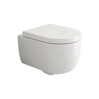 Bagno Bianco 49 cm Seramik Kanalsız Gömme Duvara Sıfır Asma Gömme Klozet Beyaz