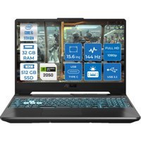 Asus TUF Gaming F15 FX506HF-HN03010 Harici GeForce RTX 2050 Intel Core i5 11400H 34 GB Ram 512 GB SSD 15.6 inç Full HD FreeDos Oyuncu Laptop