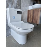 Seramiksan Terra Seramik Kanallı Alttan Çıkışlı Ayaklı Gömme Klozet Beyaz + Rez. İç Takım - Yavaş Kapak