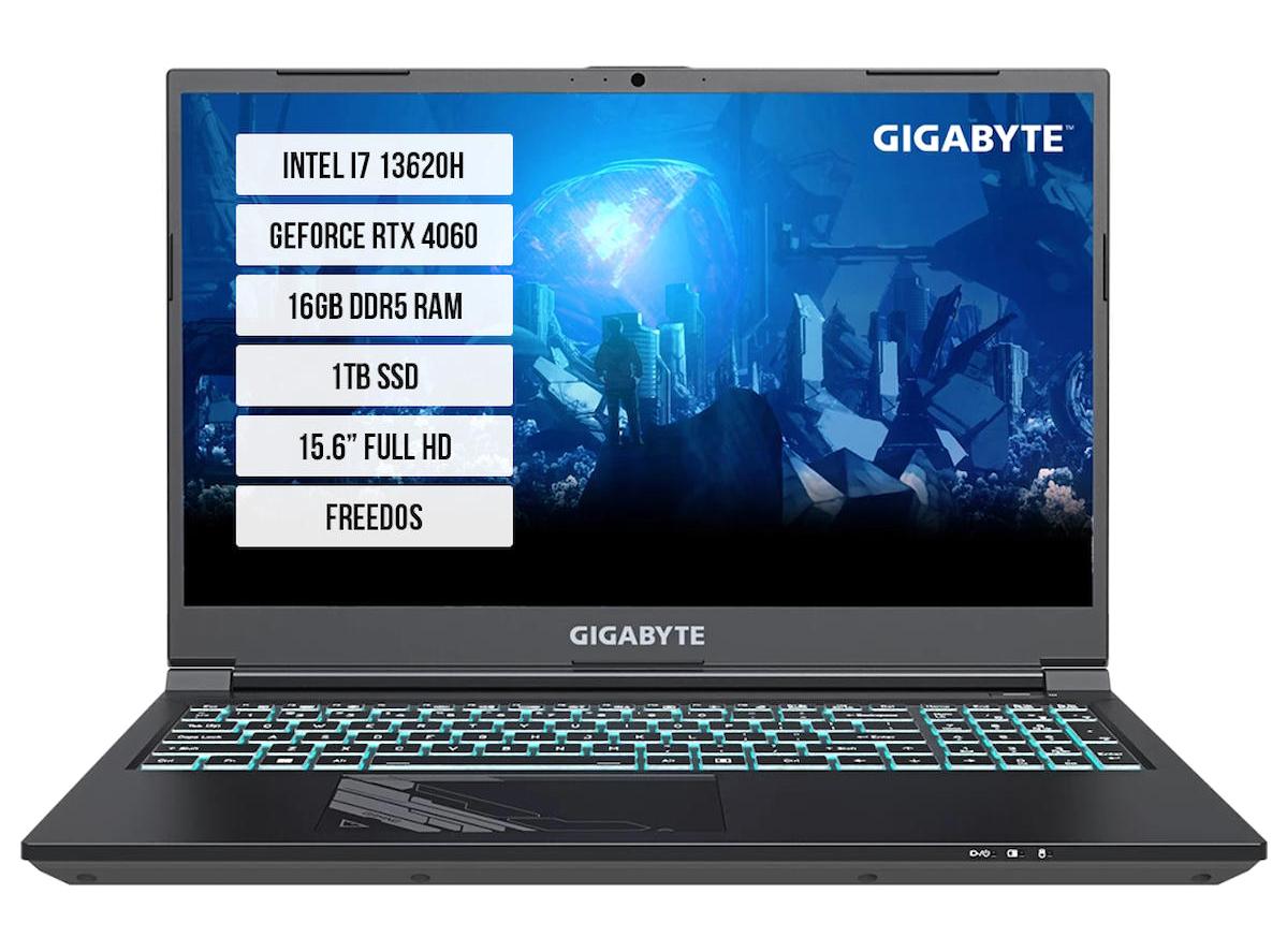 Gigabyte G5 KF5 H3EE354KD Harici GeForce RTX 4060 Intel Core i7 13620H 32 GB Ram 1 TB SSD 15.6 inç Full HD Windows 11 Home Oyuncu Laptop