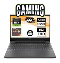 HP Victus 16 S0018NT 7Z4M8EA02 Harici GeForce RTX 4060 AMD Ryzen 5 7640HS 32 GB Ram 512 GB SSD 16.1 inç Full HD FreeDos Oyuncu Laptop