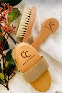 Comescosmetic Selülit Giderici Yüz Saç İçin Saplı Sapsız At Kılı Fırçası Seti Beyaz
