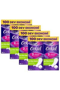 Orkid Ultra Ince Organik 2 Adet 100'lü Normal Günlük Ped
