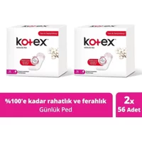Kotex Parfümsüz Organik 2 Adet 56'lı Normal Günlük Ped