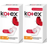 Kotex Parfumsüz Organik 2 Adet 34'lü Normal Günlük Ped
