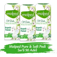 Molped Pure Soft Organik 4 Adet 90'lı Normal Günlük Ped