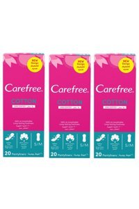 Carefree Cotton Breathable Organik 3 Adet 20'li Normal Günlük Ped
