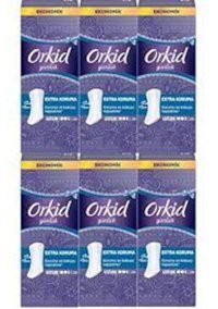 Orkid Ekstra Koruma Organik 6 Adet 28'li Uzun Günlük Ped