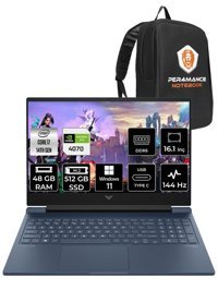 HP Victus 16 9J221EA Harici GeForce RTX 4070 Intel Core i7 14700HX 48 GB Ram 512 GB SSD 16.1 inç Full HD Windows 11 Home Oyuncu Laptop + PER4 Çanta